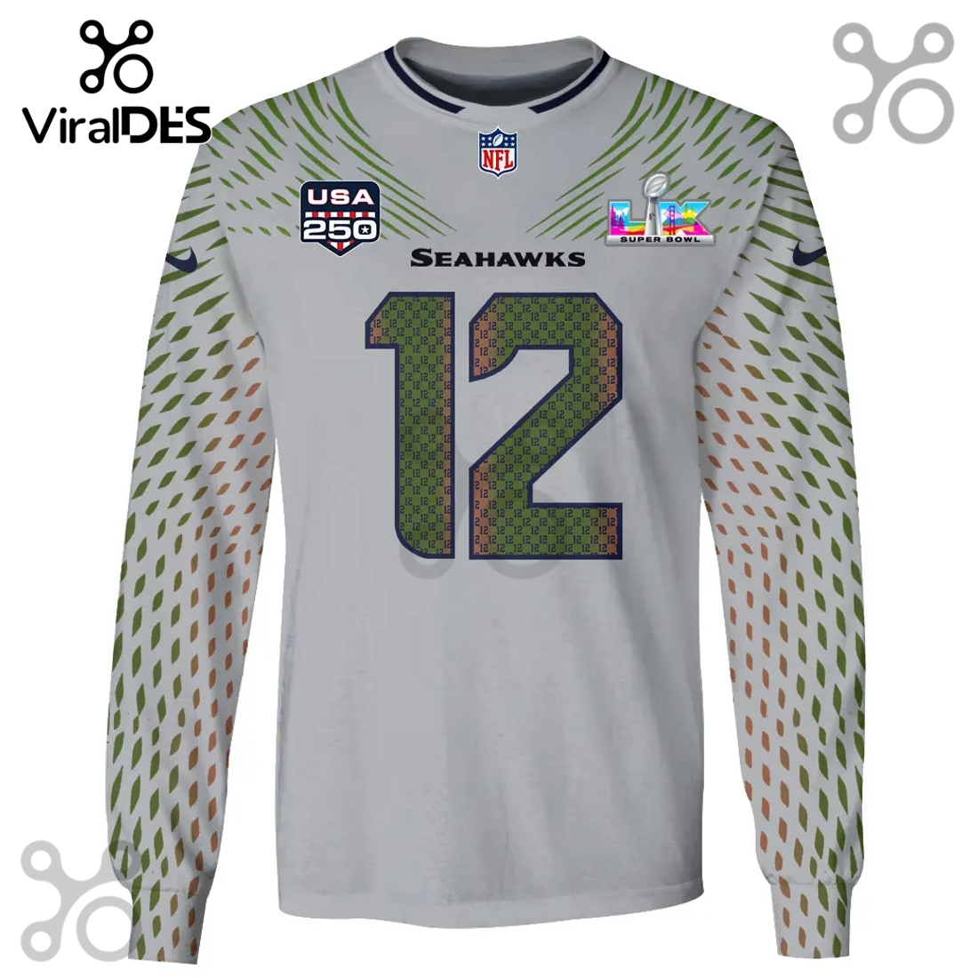 Seattle Seahawks 12th Fan Super Bowl LVI 3D Graphic Hoodie Seattle Seahawks 12th Fan Super Bowl LVI 3D Graphic Hoodie