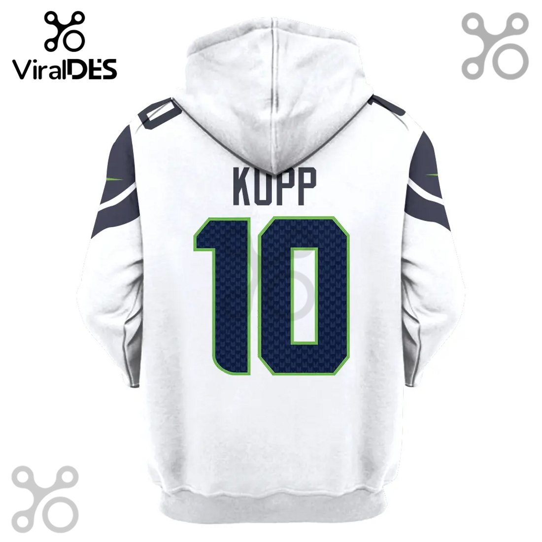 Seattle Seahawks Cooper Kupp 10 Super Bowl LVI 50th Anniversary 3D Hoodie Seattle Seahawks Cooper Kupp 10 Super Bowl LVI 50th Anniversary 3D Hoodie
