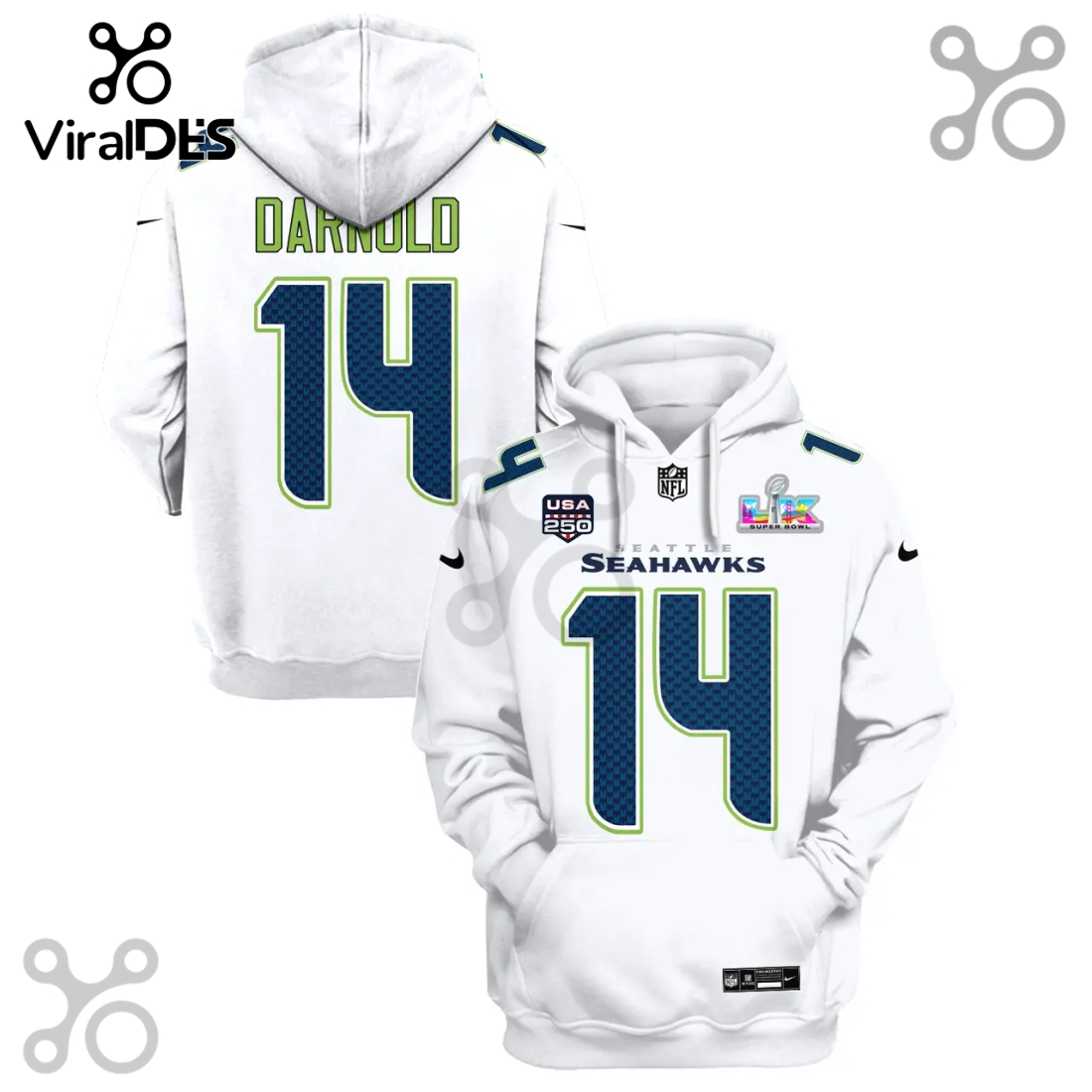 Seattle Seahawks Darnold 14 Super Bowl Anniversary 3D Hoodie – IK01 Seattle Seahawks Darnold 14 Super Bowl Anniversary 3D Hoodie – IK01