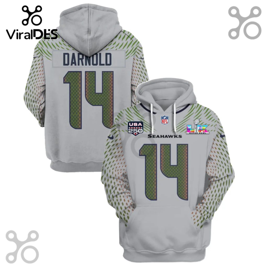 Seattle Seahawks Darnold 14 Super Bowl Anniversary 3D Hoodie