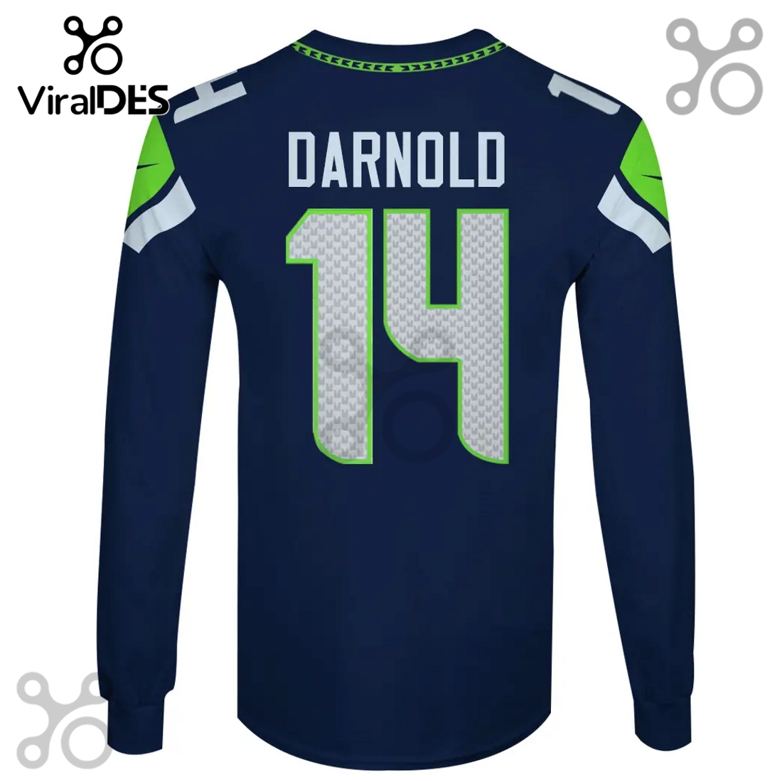 Seattle Seahawks Darnold 14 Super Bowl LVII 50th Anniversary 3D Hoodie Seattle Seahawks Darnold 14 Super Bowl LVII 50th Anniversary 3D Hoodie