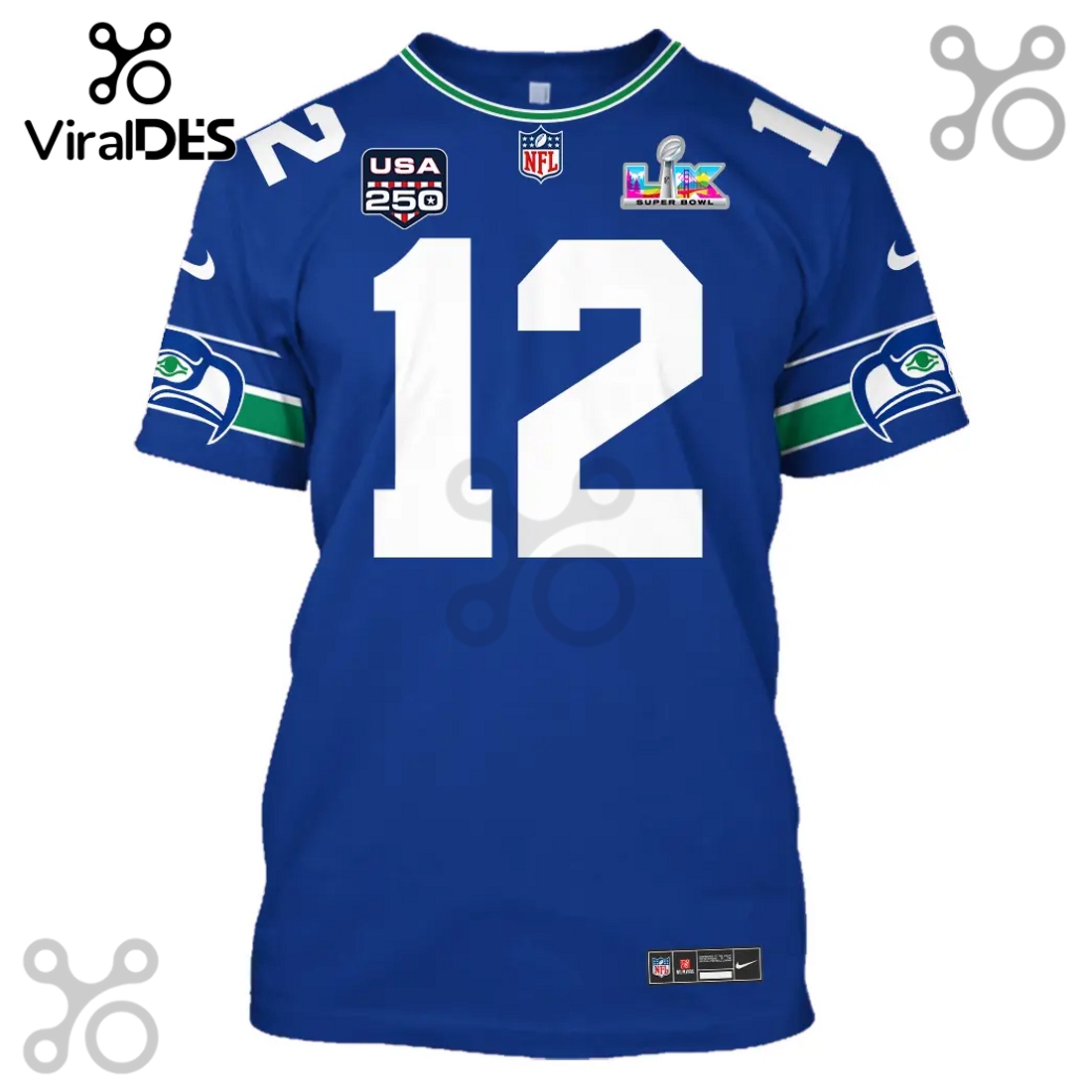 Seattle Seahawks Fan 12 Super Bowl LII Premium 3D Hoodie Seattle Seahawks Fan 12 Super Bowl LII Premium 3D Hoodie