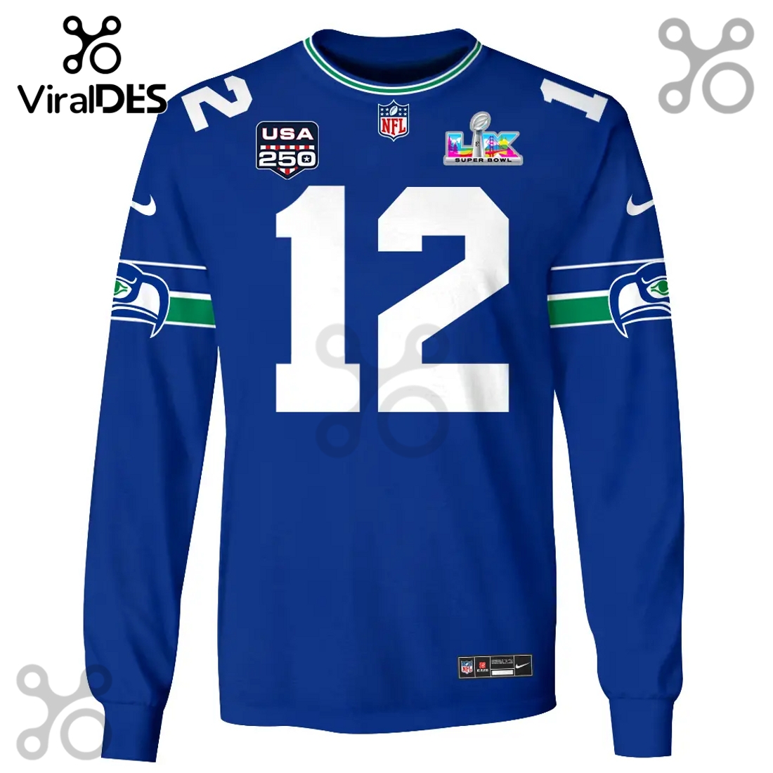 Seattle Seahawks Fan 12 Super Bowl LII Premium 3D Hoodie Seattle Seahawks Fan 12 Super Bowl LII Premium 3D Hoodie