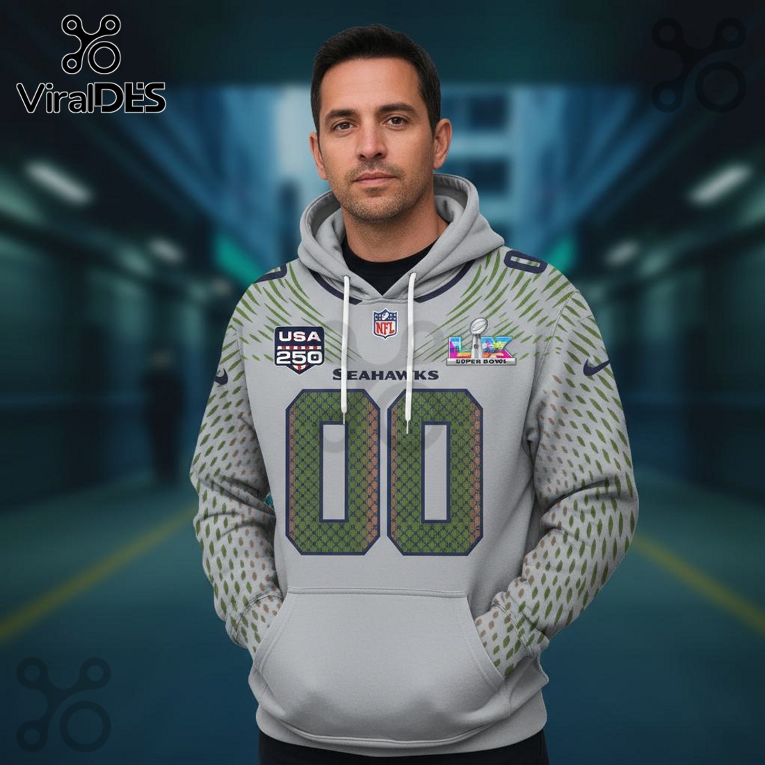 Seattle Seahawks Football Super Bowl Commemorative 3D Hoodie Seattle Seahawks Football Super Bowl Commemorative 3D Hoodie