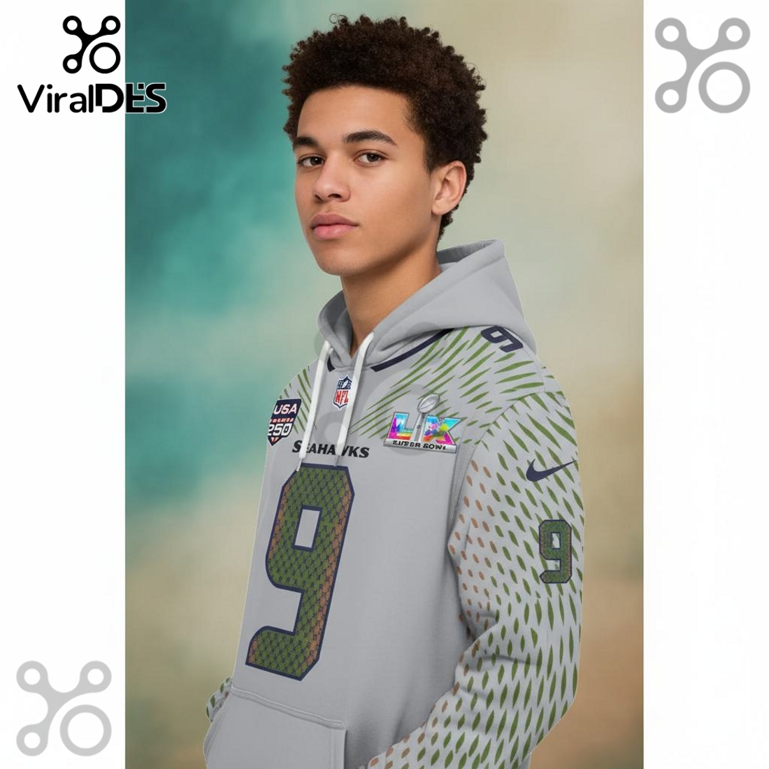 Seattle Seahawks Kenneth Walker III Super Bowl LVI 3D Hoodie Seattle Seahawks Kenneth Walker III Super Bowl LVI 3D Hoodie