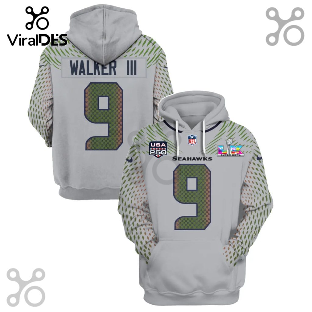 Seattle Seahawks Kenneth Walker III Super Bowl LVI 3D Hoodie Seattle Seahawks Kenneth Walker III Super Bowl LVI 3D Hoodie