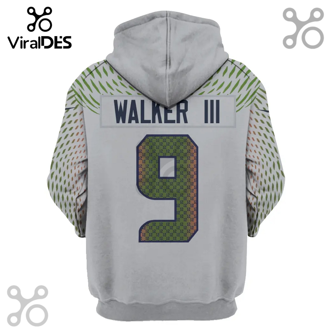 Seattle Seahawks Kenneth Walker III Super Bowl LVI 3D Hoodie Seattle Seahawks Kenneth Walker III Super Bowl LVI 3D Hoodie