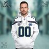 Seattle Seahawks Personalized 50th Anniversary Football 3D Hoodie