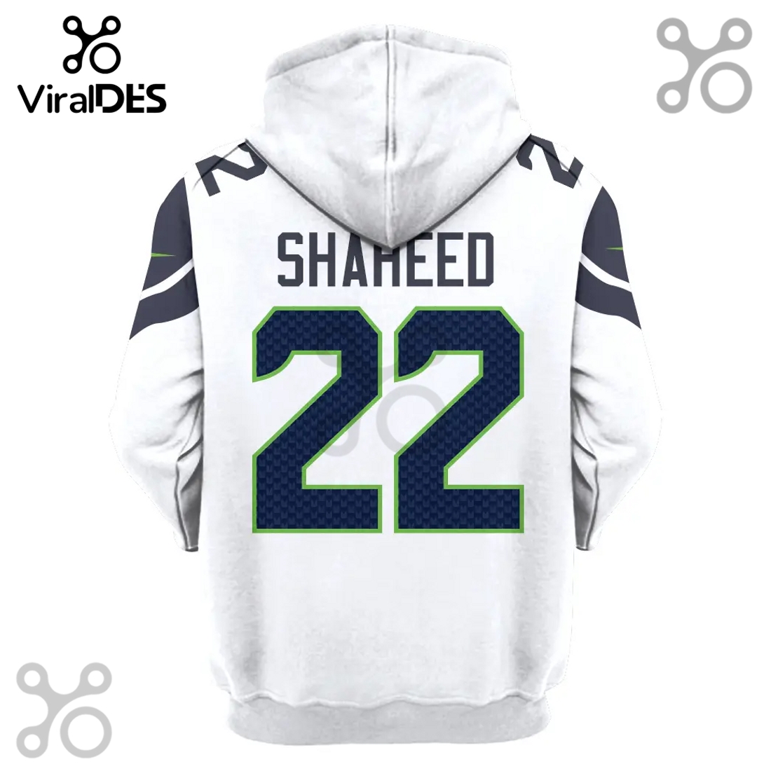 Seattle Seahawks Shaheed 22 50th Anniversary NFL Premium 3D Hoodie Seattle Seahawks Shaheed 22 50th Anniversary NFL Premium 3D Hoodie