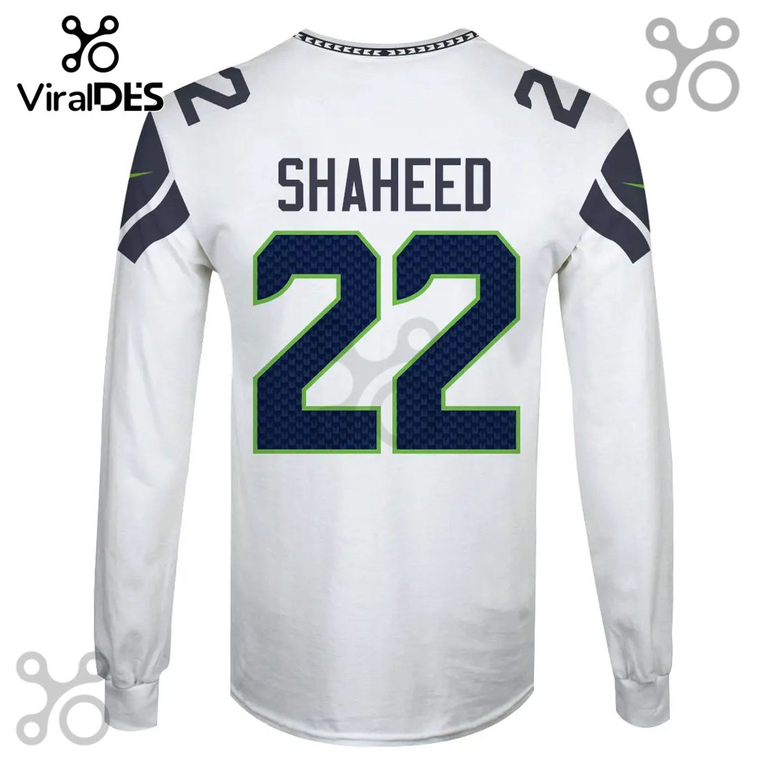 Seattle Seahawks Shaheed 22 50th Anniversary NFL Premium 3D Hoodie Seattle Seahawks Shaheed 22 50th Anniversary NFL Premium 3D Hoodie