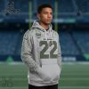 Seattle Seahawks Shaheed 22 Super Bowl LVI 3D White Pullover Hoodie