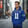 Seattle Seahawks Smith-Njigba 11 Super Bowl LVIII 58th Anniversary 3D Pullover Hoodie