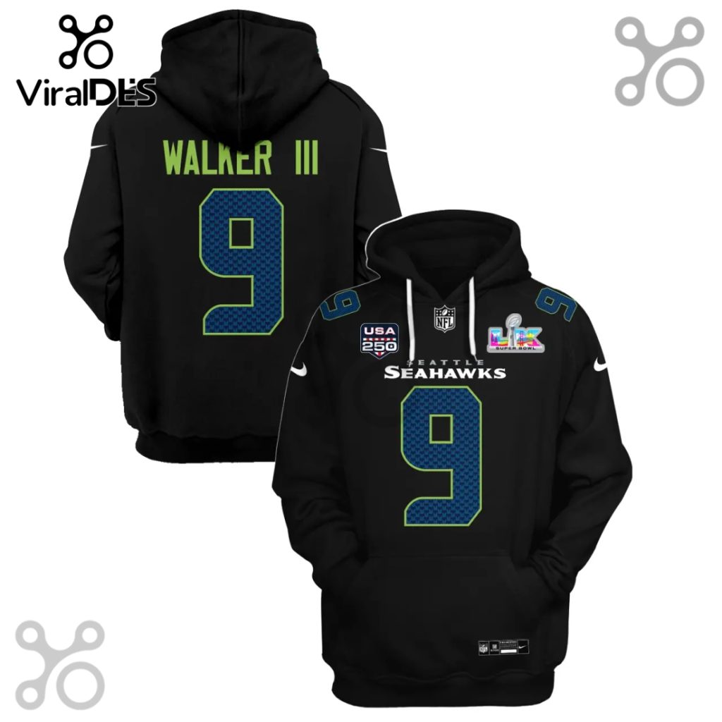 Seattle Seahawks Walker III 9 Super Bowl LVI 3D Design Hoodie