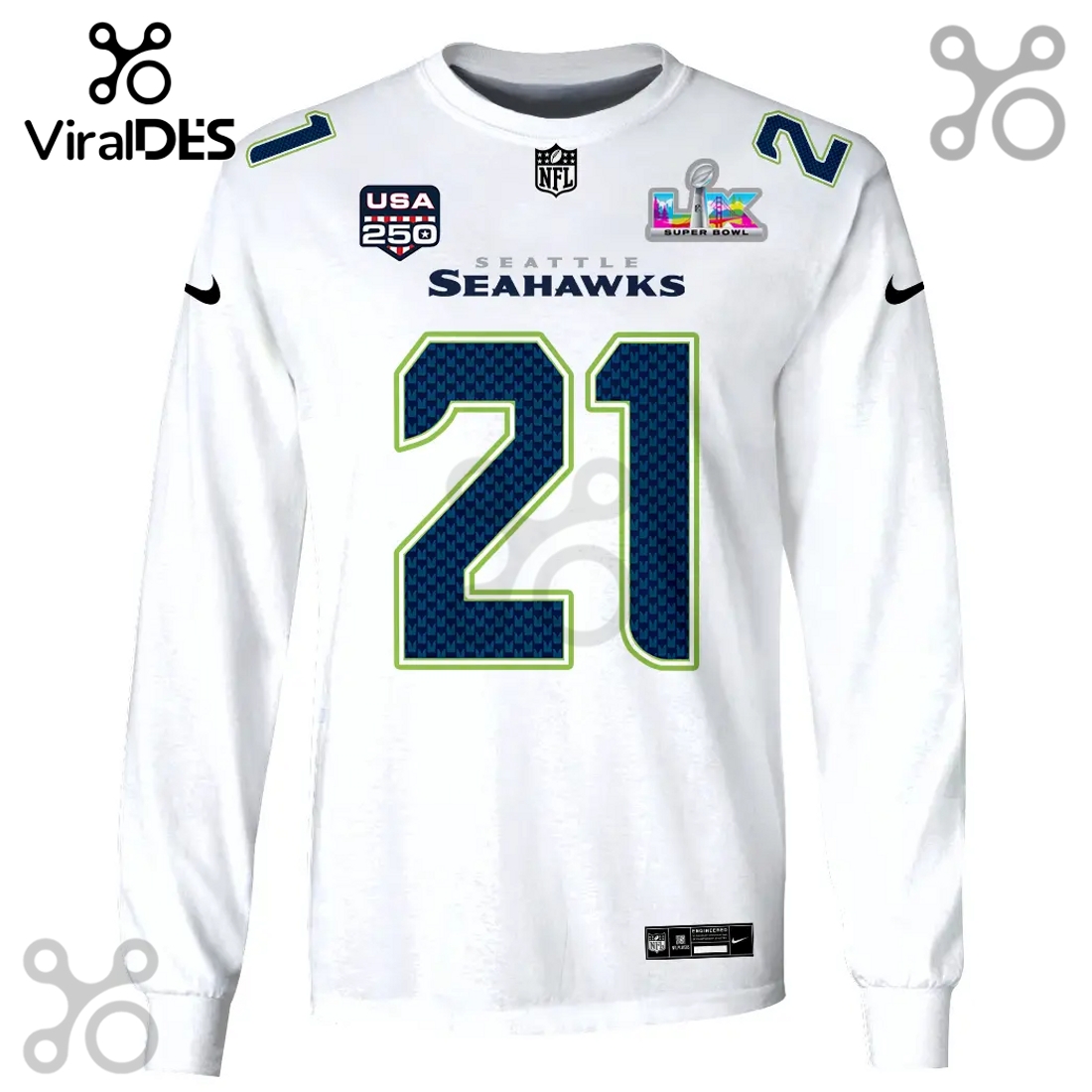Seattle Seahawks Witherspoon Super Bowl LVI 3D All Over Print Hoodie Seattle Seahawks Witherspoon Super Bowl LVI 3D All Over Print Hoodie