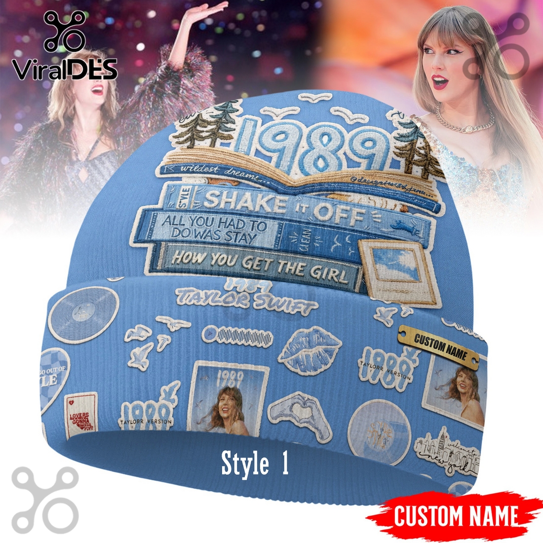 Taylor Swift Custom Name Beanie Hat Taylor Swift Custom Name Beanie Hat