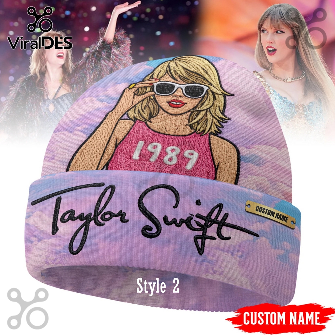 Taylor Swift Custom Name Beanie Hat Taylor Swift Custom Name Beanie Hat