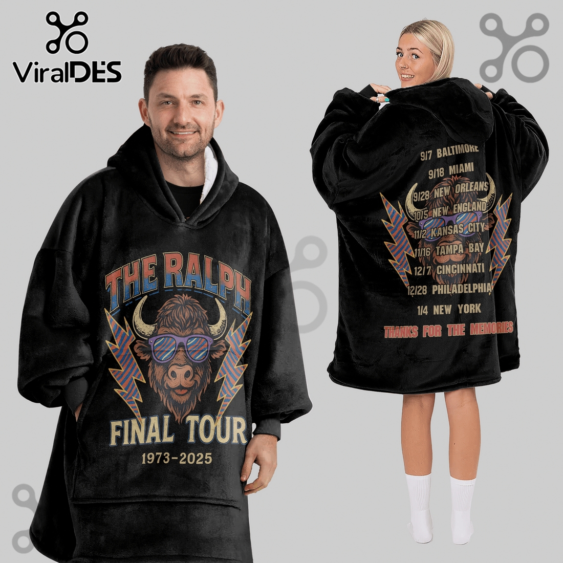 The Ralph Final Tour 1973-2025 Commemorative Blanket Hoodie The Ralph Final Tour 1973-2025 Commemorative Blanket Hoodie