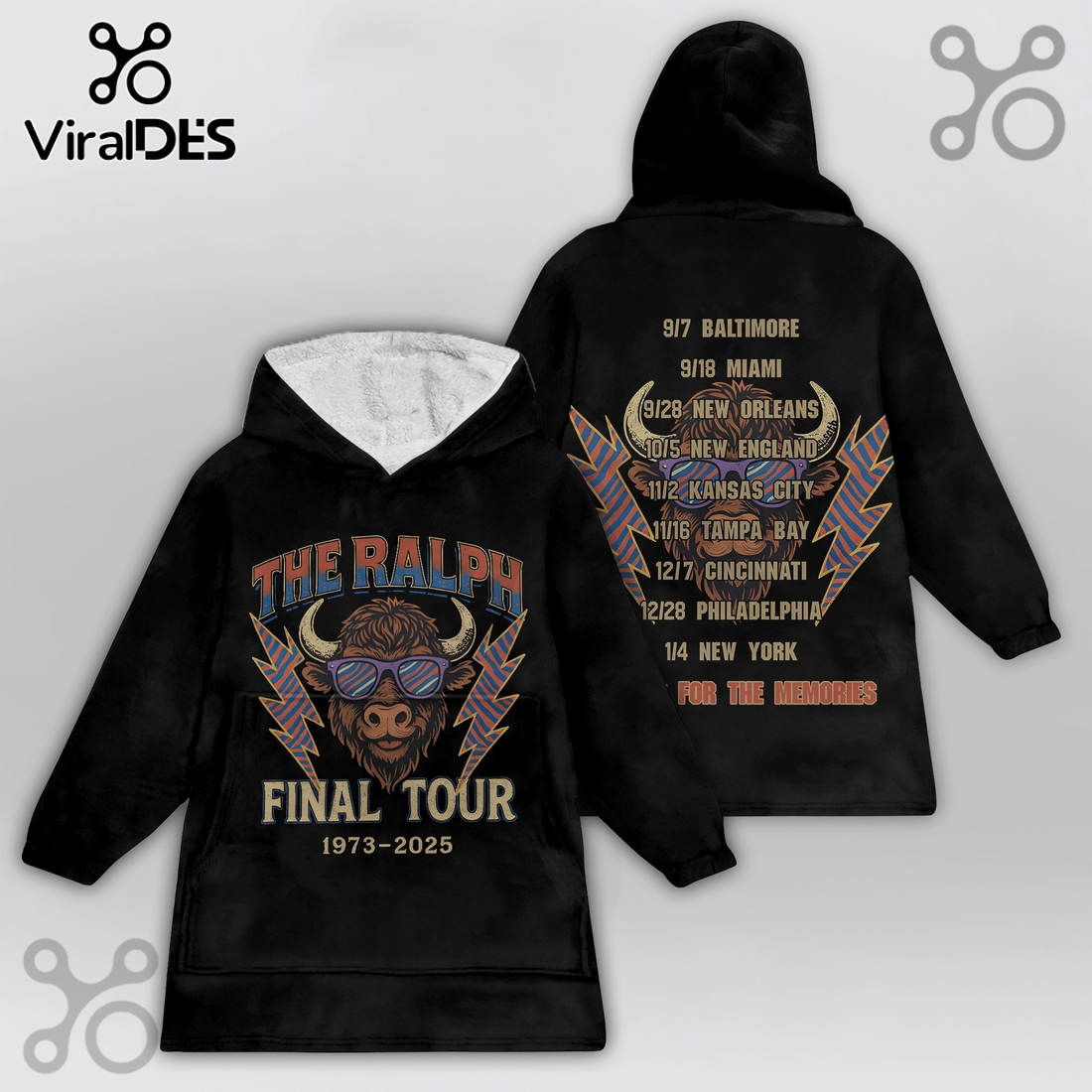 The Ralph Final Tour 1973-2025 Commemorative Blanket Hoodie The Ralph Final Tour 1973-2025 Commemorative Blanket Hoodie