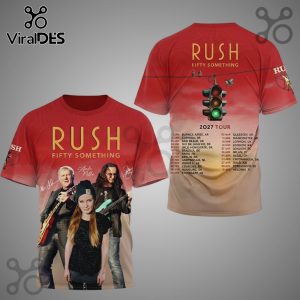 Rush Fifty Something 2027 Tour all-over print tee shirt design.!