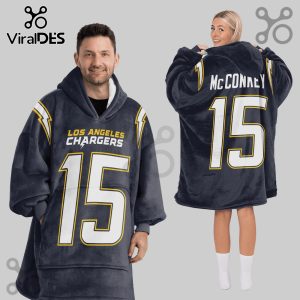 Los Angeles Chargers oversized hoodie blanket with McConney and the number 15 on the back and front.!