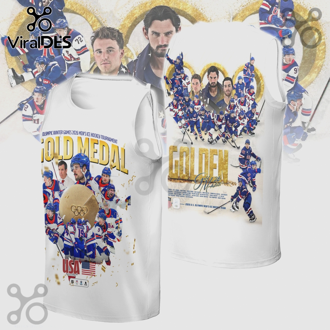 USA Hockey 2026 Olympic Gold Medal Team Graphic Print Shirt USA Hockey 2026 Olympic Gold Medal Team Graphic Print Shirt