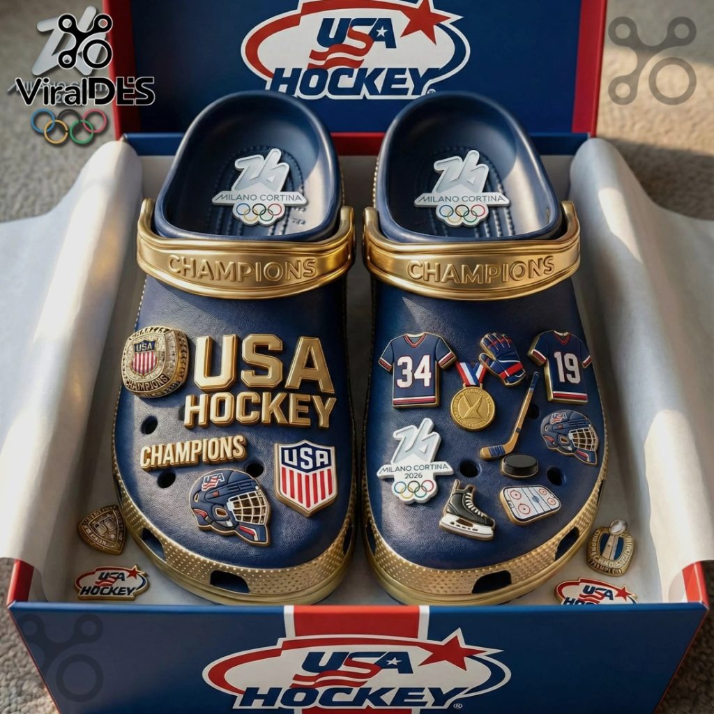 USA Hockey Champions 2026 Olympics Commemorative Clogs