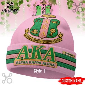 Alpha Kappa Alpha Custom Name Beanie Hat