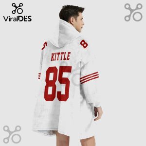 Snuggle Hoodie featuring 'Kittle' and the number '85' in red, sports jersey style print.!