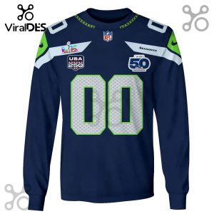Seattle Seahawks long sleeve jersey with the number 00 and the NFL logo.!