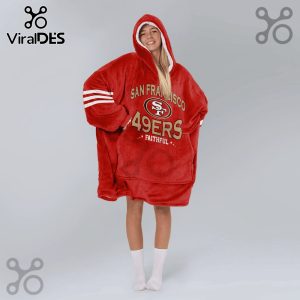 San Francisco 49ers 'Faithful' red hooded blanket sweatshirt.!
