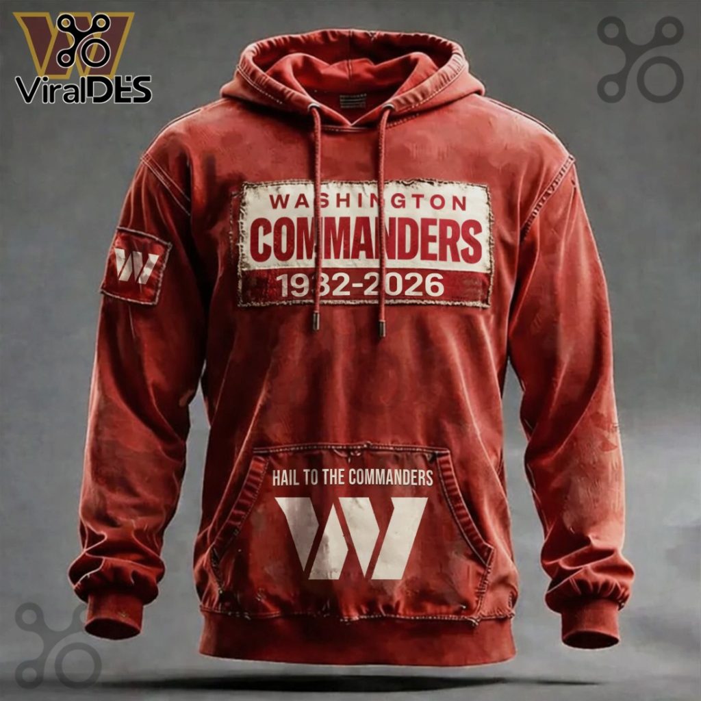 Washington Commanders Vintage 1932-2026 Football Team Premium Hoodie