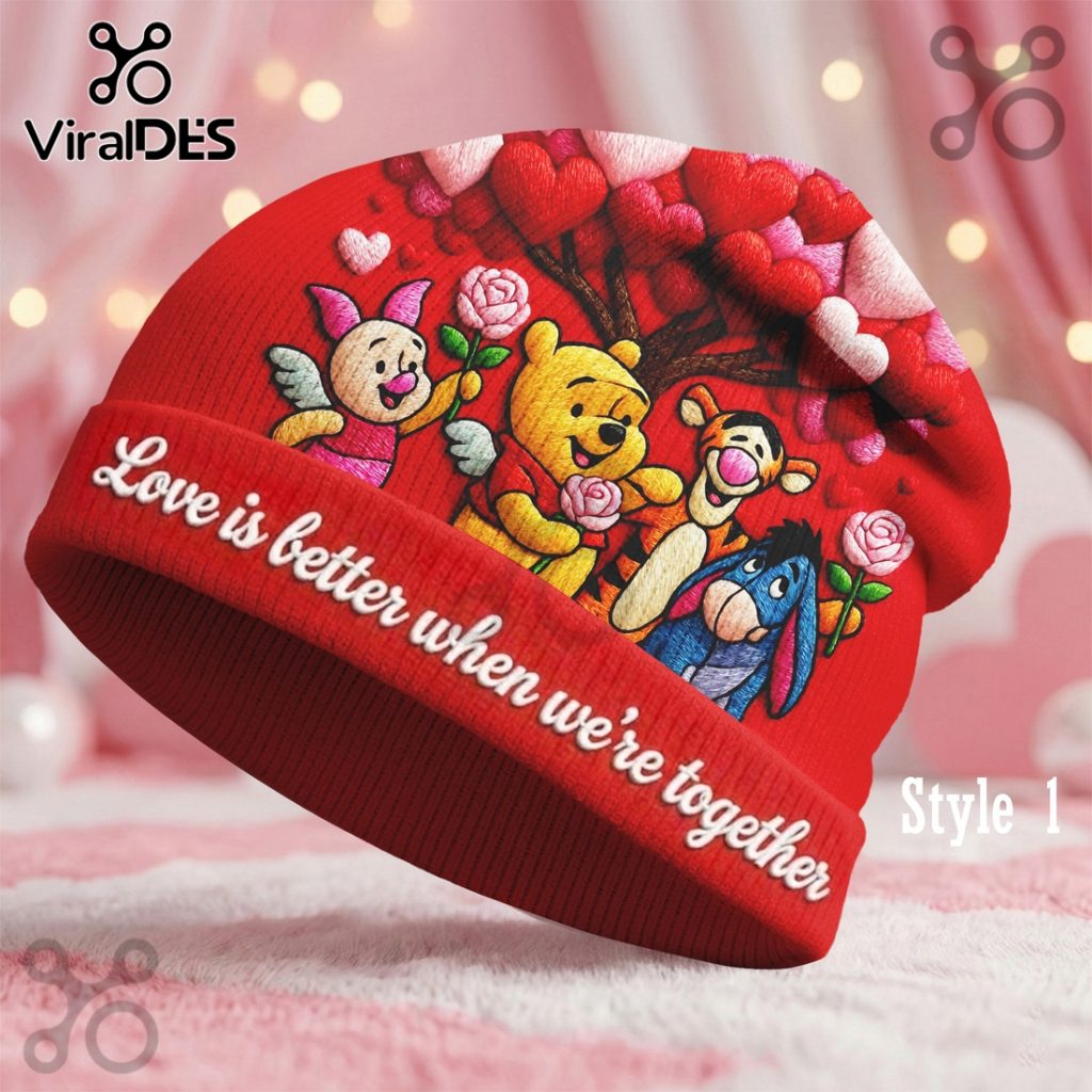 Winnie-the-Pooh Valentine Day Custom Beanie Hat