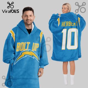 Los Angeles Chargers Bolt Up Oversized Blanket Hoodie