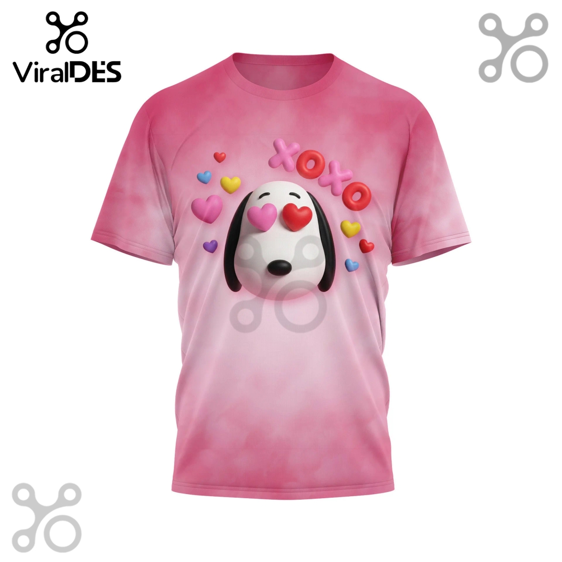 XOXO Snoopy’s Custom Name 3D T-Shirt XOXO Snoopy’s Custom Name 3D T-Shirt