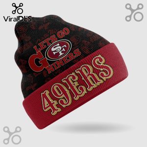 San Francisco 49ers Lets Go Niners Team Logo Beanie Hat