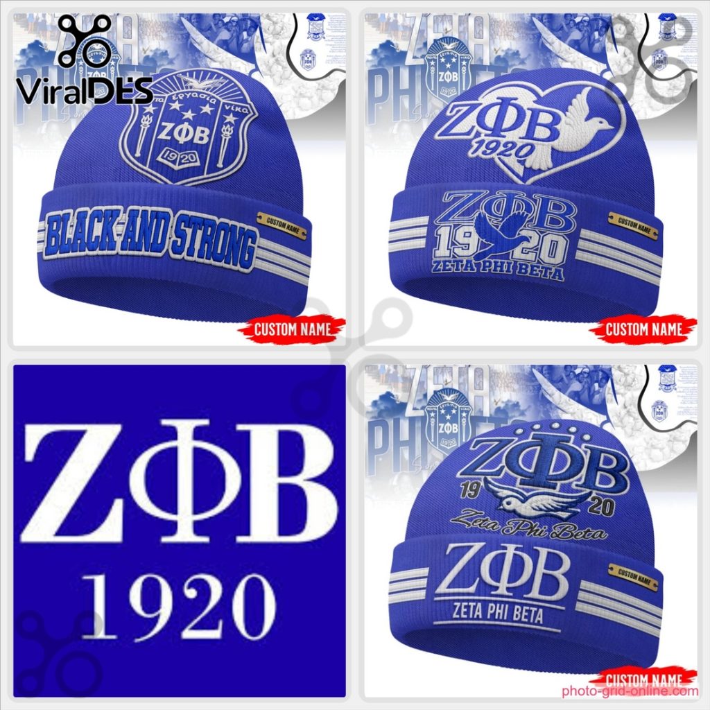 Zeta Phi Beta Custom Name Beanie Hat Zeta Phi Beta Custom Name Beanie Hat