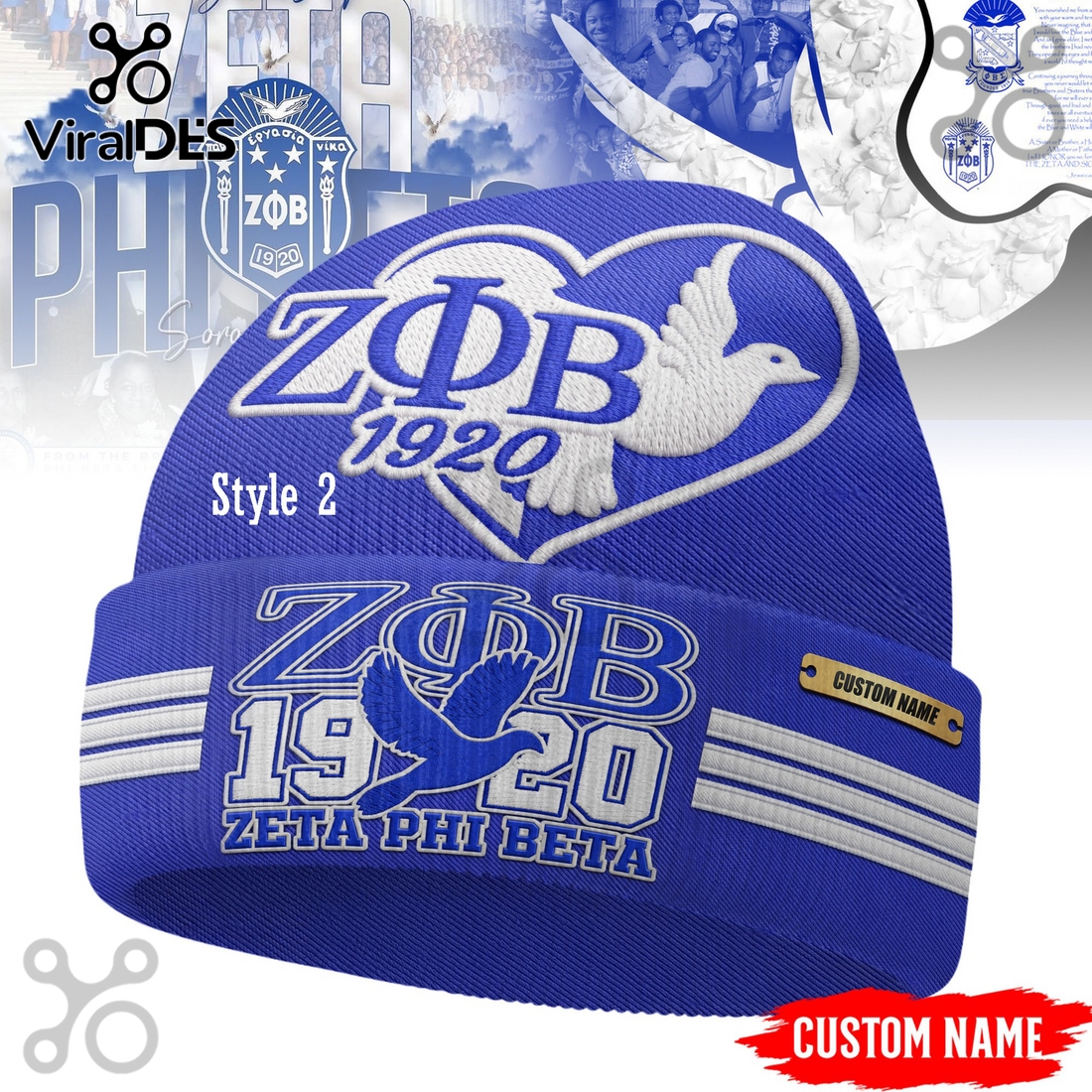 Zeta Phi Beta Custom Name Beanie Hat Zeta Phi Beta Custom Name Beanie Hat