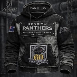 Penrith Panthers 60th Anniversary Premium Commemorative Graphic Hoodie