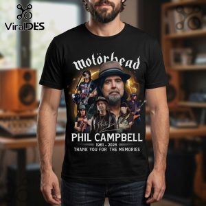 Motörhead Phil Campbell 1961-2026 Thank You Premium Graphic T-Shirt