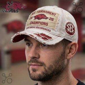 Arkansas Razorbacks SEC Tournament 2026 Champions Distressed Cap