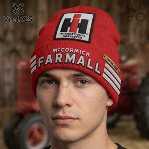 Farmall McCormick International Harvester Logo Premium Beanie Hat