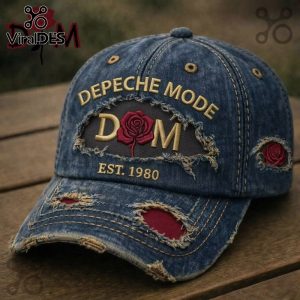 Depeche Mode Est. 1980 Distressed Denim Fashion Baseball Cap