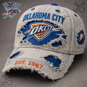Oklahoma City Thunder EST. 1967 Distressed Vintage Baseball Cap