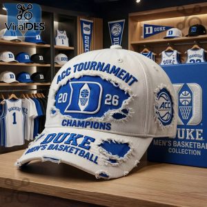 Duke Blue Devils 2026 ACC Tournament Champions Distressed Cap