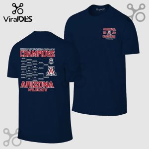 Arizona Wildcats 2026 Big 12 Champions Tournament Graphic T-Shirt