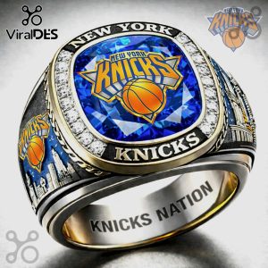 New York Knicks Championship Ring – Gemstone Team Logo NBA Fan Jewelry