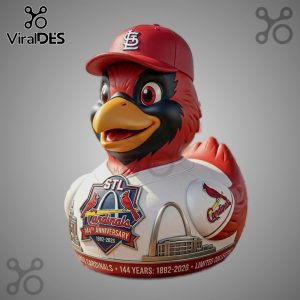 St. Louis Cardinals 144th anniversary rubber duck featuring the team logo, arch, and stadium.!