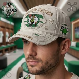 Boston Celtics 1946-2026 Anniversary Vintage Distressed Baseball Cap