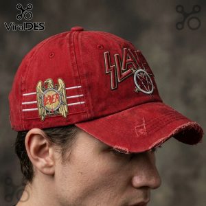 Slayer Est. 1981 Premium Distressed Red Baseball Cap
