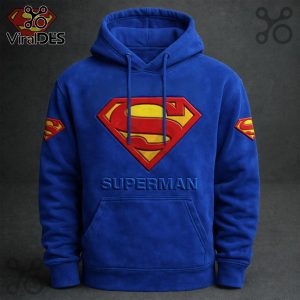 Superman Logo 3D Print Pullover Superhero DC Comics Fan Gift Hoodie